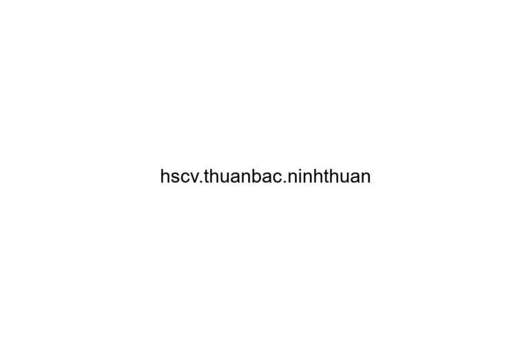 hscv thuanbac ninhthuan